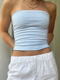 Taooba Arina Striped Knitted Tube Top