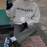 Taooba-5567 LETTERED NEW YORK PULLOVER HOODIE