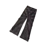 Taooba 2000s fashion American Retro Destroyed Spider Web Jeans Men's Street Hip Hop Hiphop Loose Denim Trousers