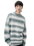 sweaters Mohair Knitted Men's Coat Winter Top Long Sleeve Couple Wear Lazy Style Loose Sweater Men's Gradient Sweater