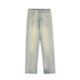 RTK (W) Taooba. 1527 YELLOW BLUE SLIM STRAIGHT DENIM JEANS