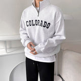 Taooba-6684 WAFFLE KNIT HALF ZIP-UP COLORADO COLLAR SWEATER