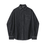 Taooba- 6579 DARK GRAY DENIM SHIRT