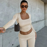 Taooba Emmaleigh U-Neck Crop Top Suit