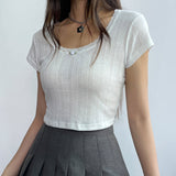 Taooba Emily Short Sleeve Crop Top