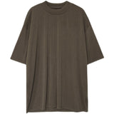 Taooba-4442 PLEATED HALF TURTLENECK SHORT SLEEVE SHIRT