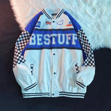 Taooba 90s fashion men American Retro Motorcycle Jacket Men's and Women's Spring and Autumn Niche Baseball Uniform Jacket Racing Suit