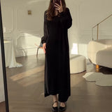 tie outfit 2025 Women's Fashion Casual Comfortable Slim-Fit Sweater Robe Skirt Suit Skirt