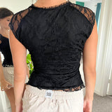 Taooba Ruwayda V-Neck Lace Top