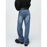 jeans  Men's Clothing | Four Seasons New Design Patchwork Loose Straight Blue Jeans