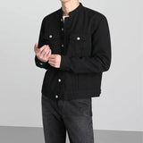 Taooba- 5167 BLACK MOCK NECK DENIM JK