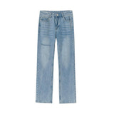 Taooba- 4428 LIGHT BLUE DISTRESSED STRAIGHT DENIM JEANS