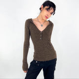 Taooba Kylar Brown Hooded Sweater