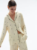 Taooba- Two-Piece Cardigan Long-Sleeved Printed Comfortable Pajama