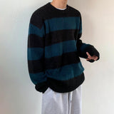 Taooba-5566 KNITTED STRIPE PULLOVER SWEATER