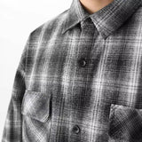 men’s style American Retro Gradient Plaid Shirt Men's Spring and Autumn Hong Kong Style Casual Couple Long Sleeve Shirt Loose Workwear Jacket