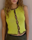 Taooba Sage Knitted Vest Top