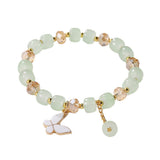 bracelets New Butterfly Crystal Glass Bracelet Women's All-Match High-Grade Accessories Beaded Jewelry