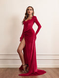 mcbling dress to impress Women's Autumn and Winter Elegant Slim-Fit Sexy Chest High Waist Velvet Dress Dress