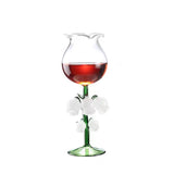 fall apartment decor Creative Japanese-Style Lily Wine Glass Lily Glass Birthday Gift Ceremony Wine Glass Decoration