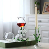 fall apartment decor Creative Japanese-Style Lily Wine Glass Lily Glass Birthday Gift Ceremony Wine Glass Decoration