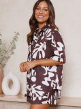 Taooba- Casual Soft Tropical Short Sleeve Two Piece