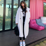 fall outfits women Autumn and Winter Large Lapel Lambswool Warm Coat Suit Collar Lambswool Long Trench Coat