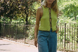 Taooba Sage Knitted Vest Top