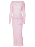 Taooba-Nyra Backless Knitted Maxi Dress