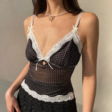 Taooba Chloie Polka Dot Lace Camisole