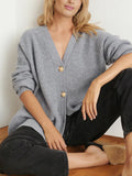 carhartt outfit Solid Color Cardigan Sweater Coat Women's Top 2024