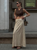 going out outfits Sequined Skirt 2024 New Women's Street Fashion Long Sexy Hot Girl Sequined Skirt