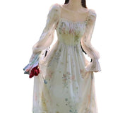 pop culture dress to impress Spring and Summer New Style Beautiful Long Sleeve Dress Fairy Super Fairy Mori Gentle Style Tea Break French First Love Dress