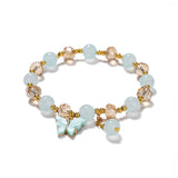 bracelets New Butterfly Crystal Glass Bracelet Women's All-Match High-Grade Accessories Beaded Jewelry