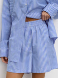 Taooba- Pure Cotton Temperament Stripe Spring and Summer Women's Wear