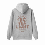 christian apparel Be the Light Hoodie Mahew 5:14 Sweatshirt Bible Drop-Shoulder Sleeve Sweater