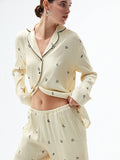 Taooba- Two-Piece Cardigan Long-Sleeved Printed Comfortable Pajama