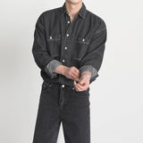 Taooba- 5166 DARK GRAY DENIM SHIRT