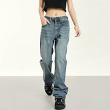 RTK (W) Taooba. 1910 DARK BLUE SLIM STRAIGHT DENIM JEANS