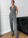 Taooba- Elegant Style Vest and Pants Casual Set Suit