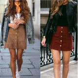 suede jacket outfit Women's Online Red Niche Suede High-End Fashion Autumn and Winter Skirt