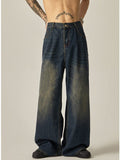 Taooba- 11170 BAGGY WIDE STRAIGHT DENIM JEANS