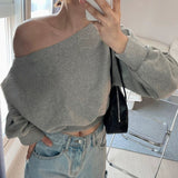 Taooba Lennyn One-Shoulder Sweatshirt Top