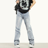 RTK (W) Taooba. 2045 DISTRESSED STRAIGHT DENIM JEANS