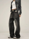 Taooba- 10270 RETRO BLACK DENIM JEANS