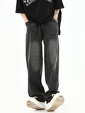 Taooba- 9528 WASHED STRAIGHT DENIM JEANS