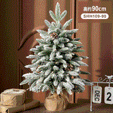 christmas mantle decor New Christmas Tree Christmas Cedar Green Decorations Snowflake Snow Tree Atmosphere Layout Supplies