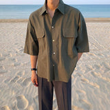 Taooba-1746 GREEN BUTTON UP COLLARED SHIRT