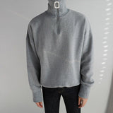 Taooba-1137 TURTLENECK HALF ZIPPER SWEATER