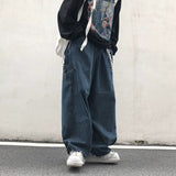 Taooba- 10114 BLUE WIDE BAGGY DENIM PANTS